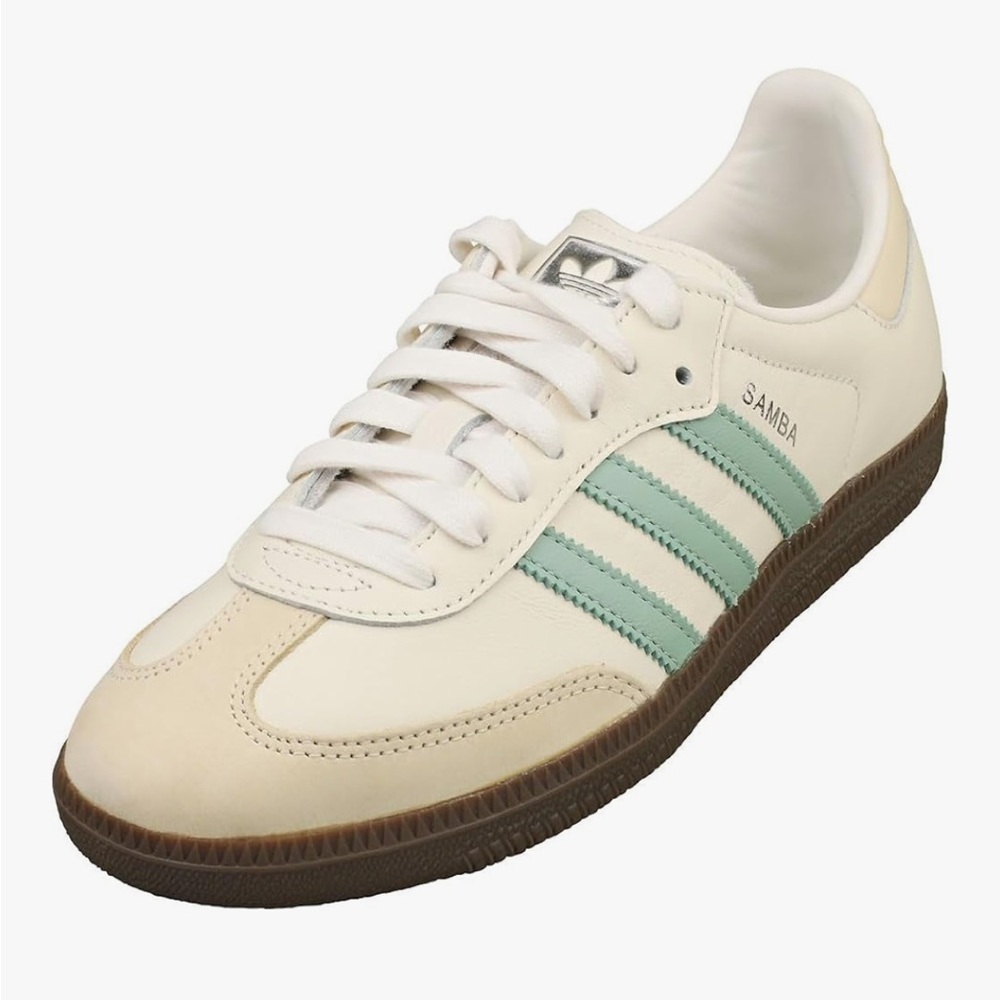 Adidas White and Green Sneakers